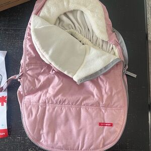 Skip Hop Pink and Cream Car Seat Cover